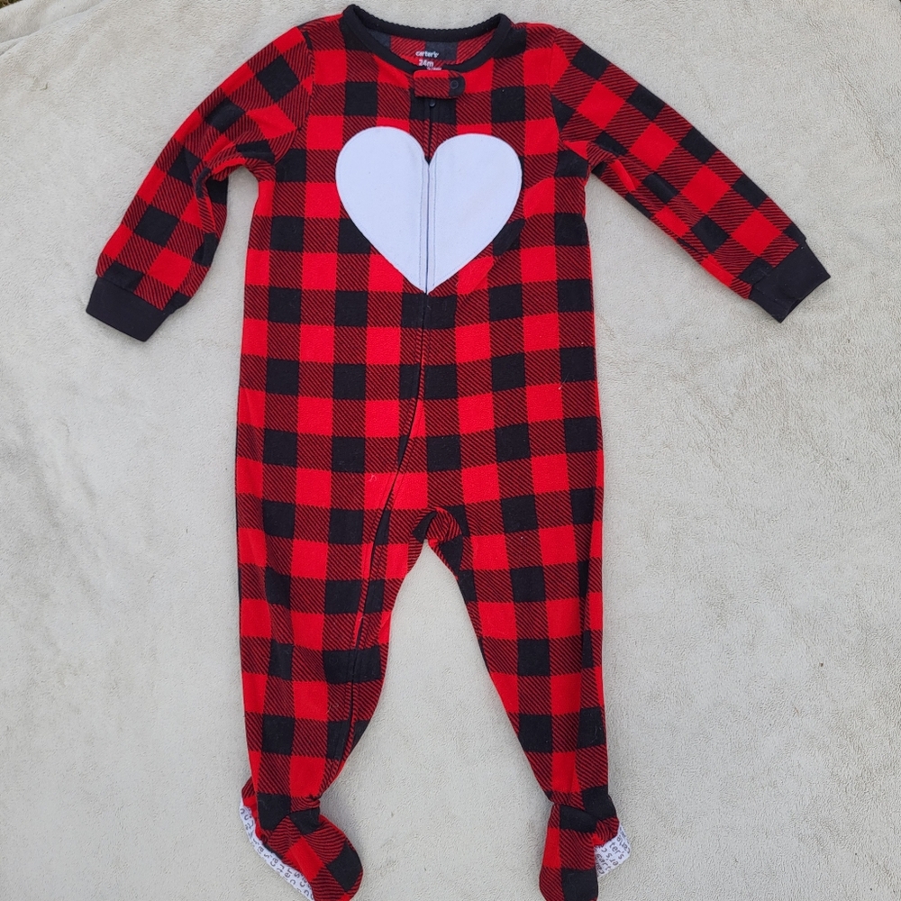 🚨3/$10 Buffalo Plaid Heart Sleeper